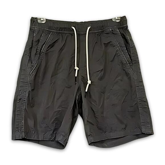 Union Shorts Drawstring Functional Zip Pocket Solid 100% Cotton Gray Men's NWOT - Picture 1 of 9